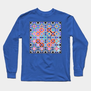 Zellige Islamic Geometry Long Sleeve T-Shirt